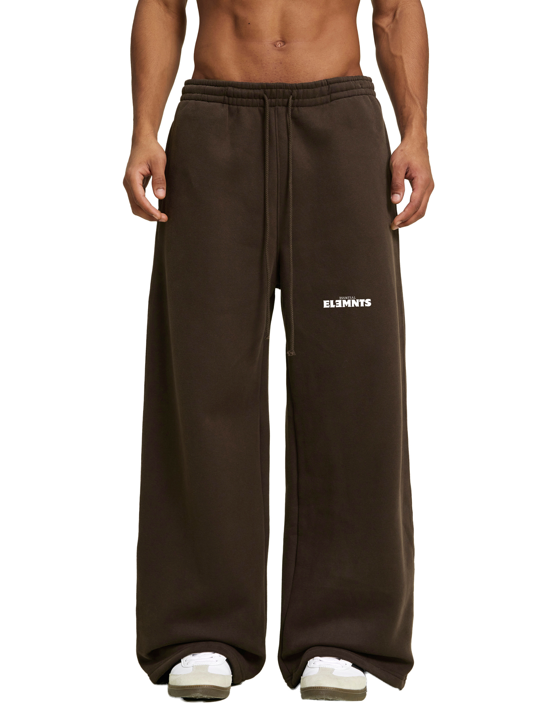 ESSNTIAL ELEMNTS Unisex 360G Fleece Drawstring Loose Straight-Leg Sweatpants - Essntial Elemnts