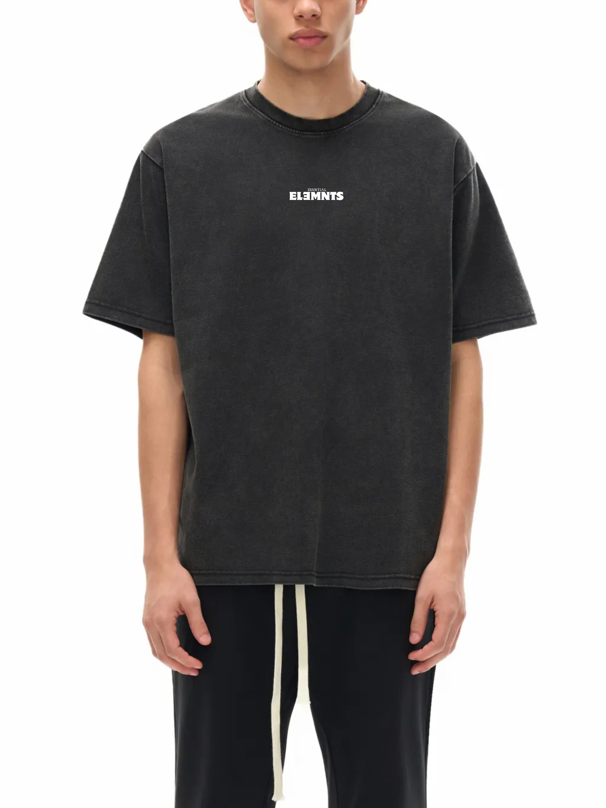 ESSNTIAL ELEMNTS Unisex 245G Bamboo Slub Snow Washed Tee - Essntial Elemnts
