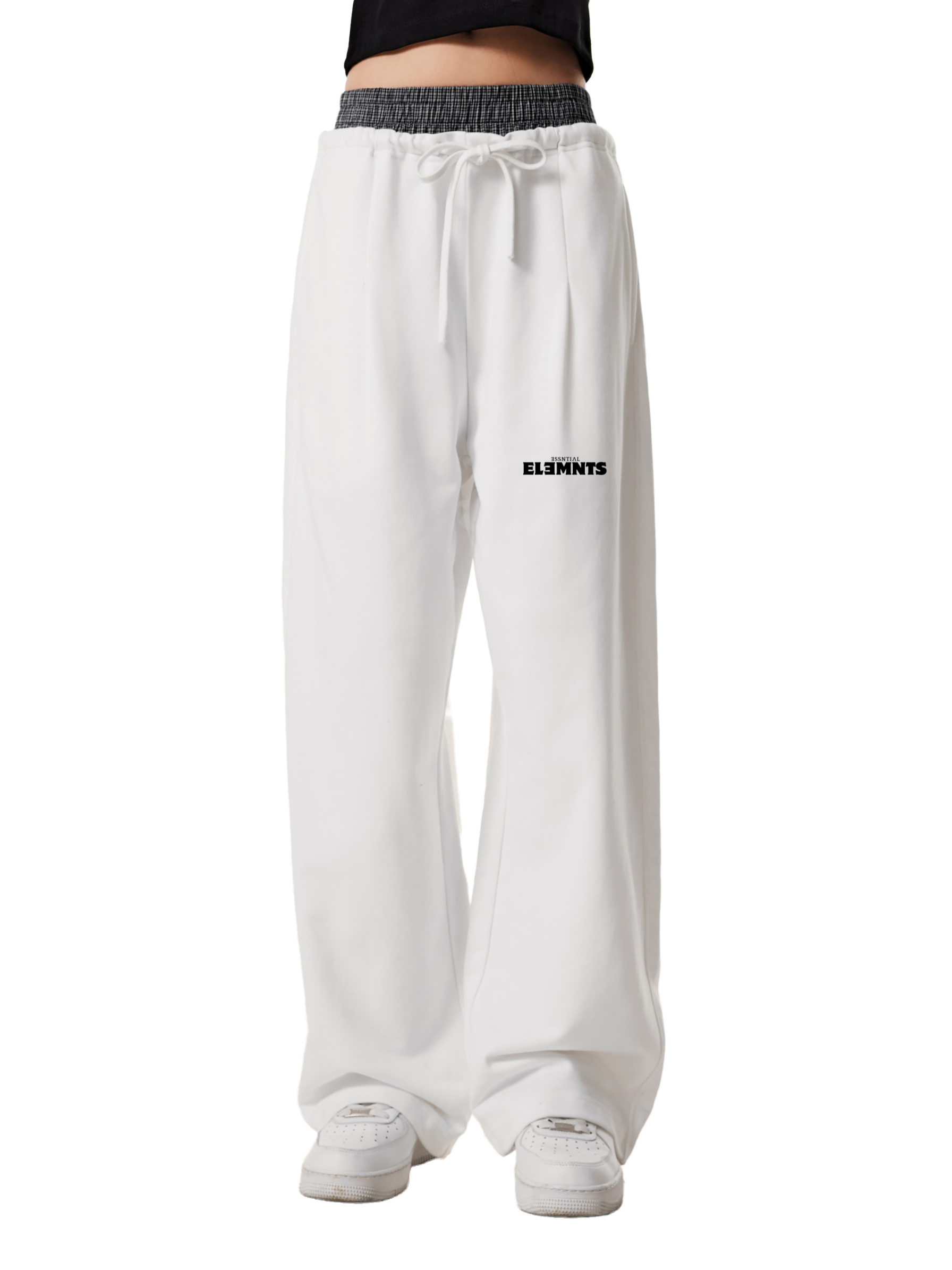 ESSNTIAL ELEMNTS 280G Plaid Contrast Waist Pants - Essntial Elemnts