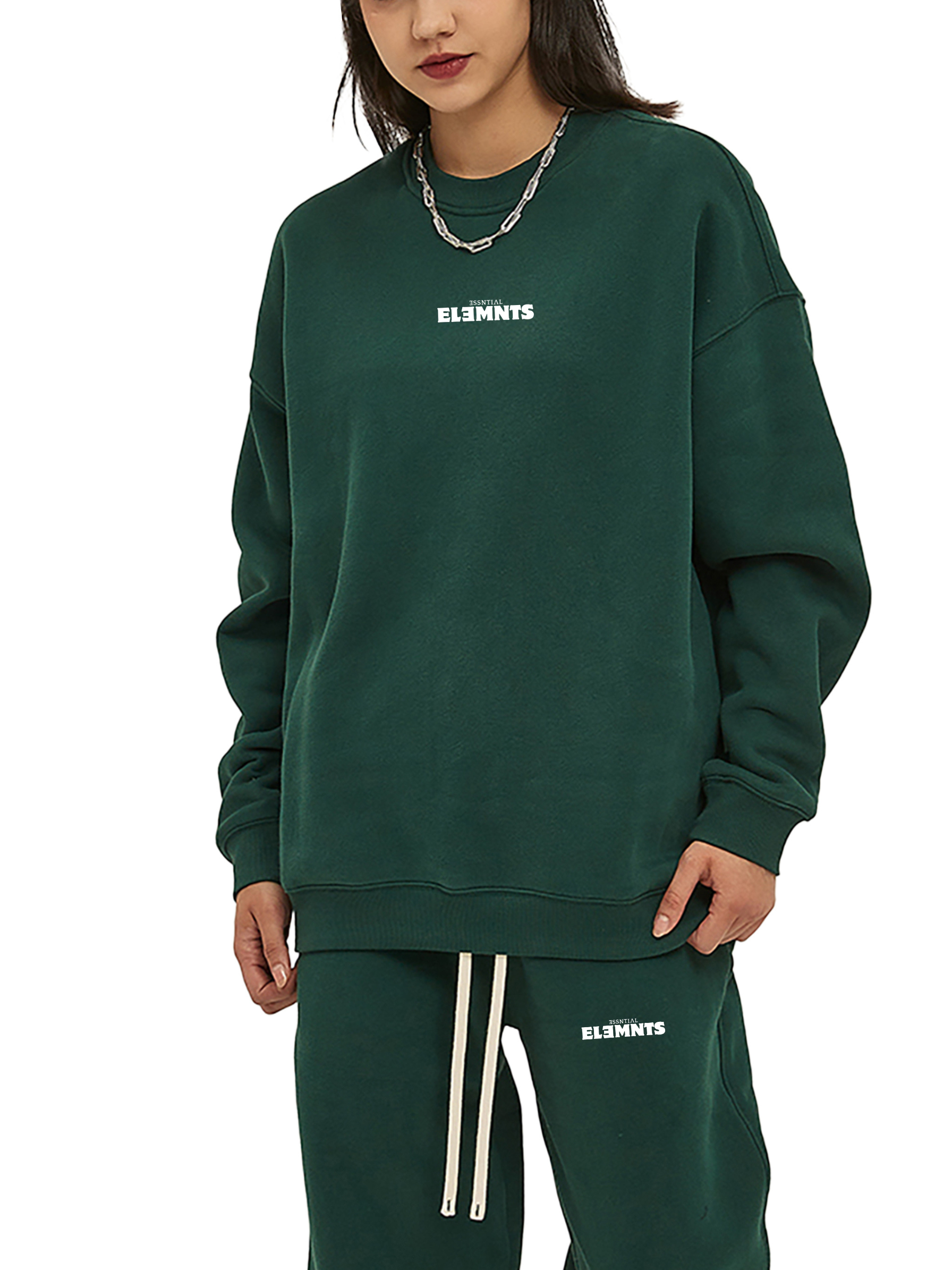 ESSNTIAL ELEMNTS 350G Solid Color Fleeced Sweatshirt