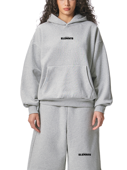 ESSNTIAL ELEMNTS Unisex 500G Heavyweight Oversized Fleece Hoodie