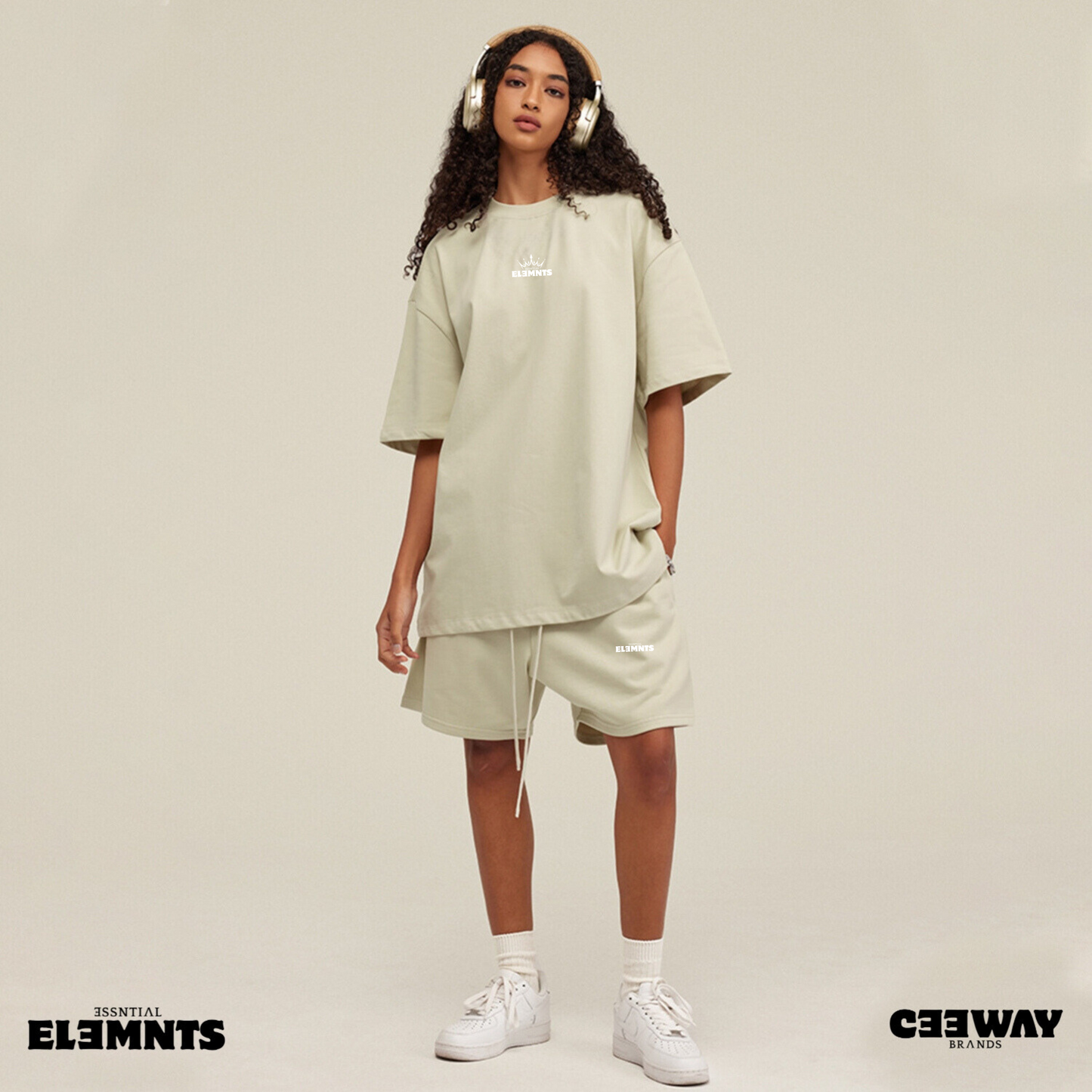 ESSNTIAL ELEMNTS Unisex HW Earth Tone Loose Tee - Essntial Elemnts