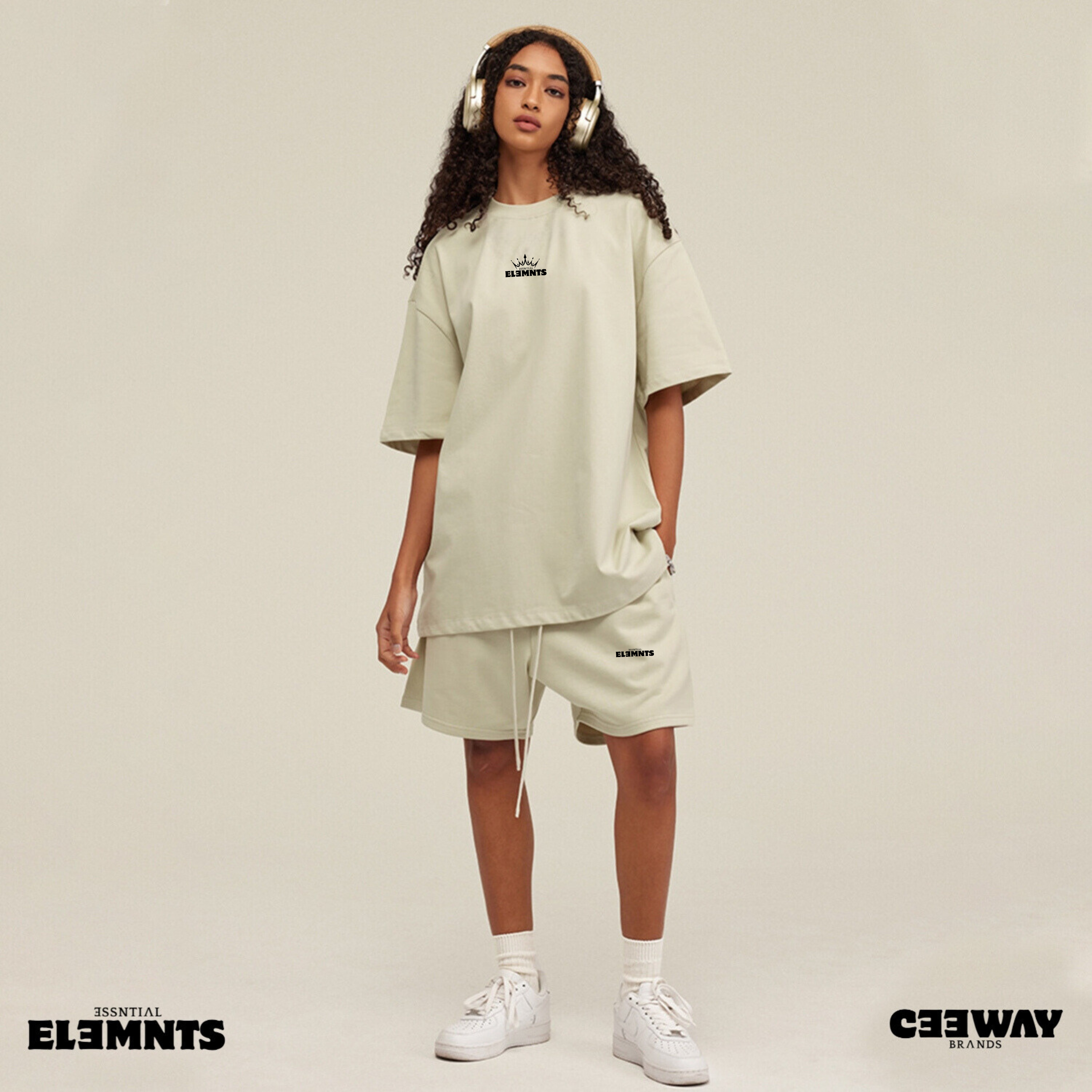 ESSNTIAL ELEMNTS Unisex HW Earth Tone Loose Tee - Essntial Elemnts
