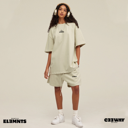 ESSNTIAL ELEMNTS Unisex HW Earth Tone Loose Tee