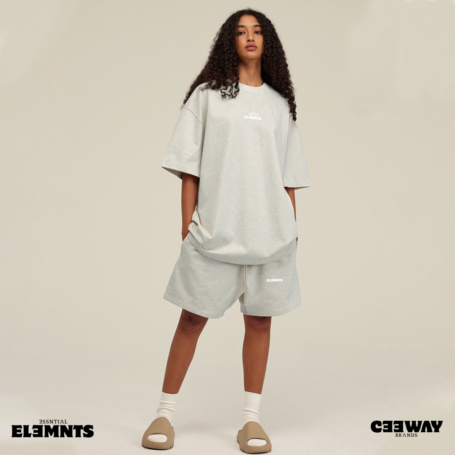 ESSNTIAL ELEMNTS Unisex HW Earth Tone Loose Tee - Essntial Elemnts