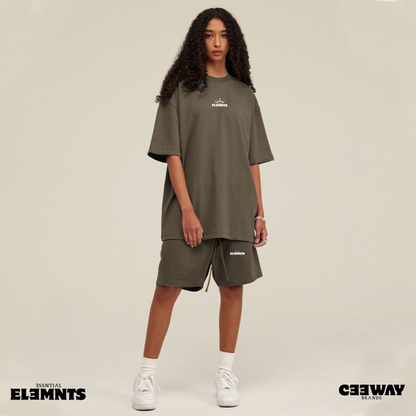 ESSNTIAL ELEMNTS Unisex HW Earth Tone Loose Tee - Essntial Elemnts