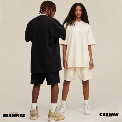 ESSNTIAL ELEMNTS Unisex HW Earth Tone Loose Tee - Essntial Elemnts