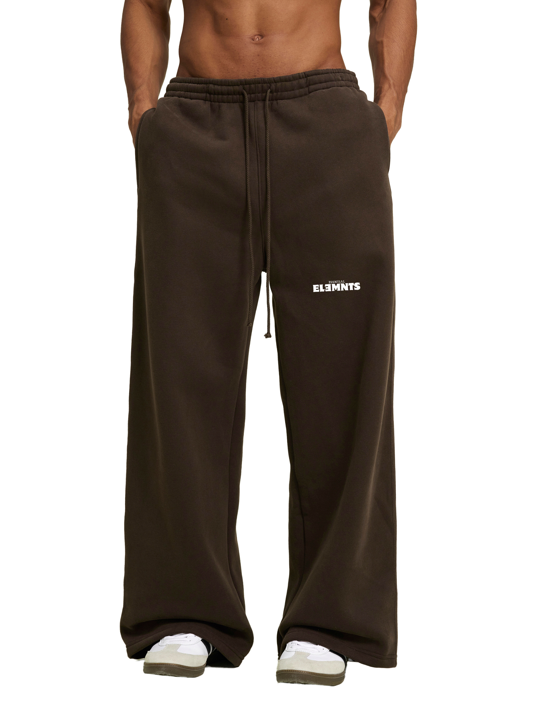 ESSNTIAL ELEMNTS Unisex 360G Fleece Drawstring Loose Straight-Leg Sweatpants - Essntial Elemnts