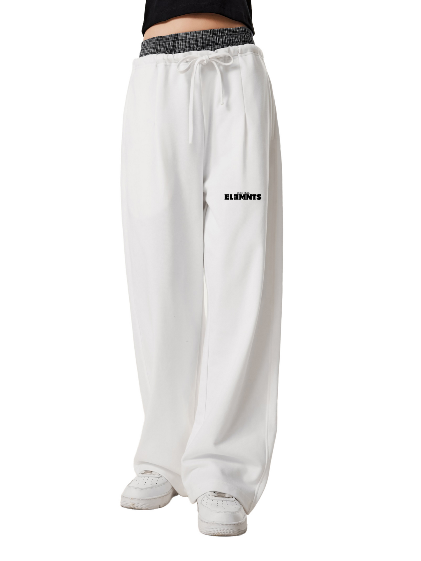 ESSNTIAL ELEMNTS Unisex 280G Plaid Contrast Waist Pants