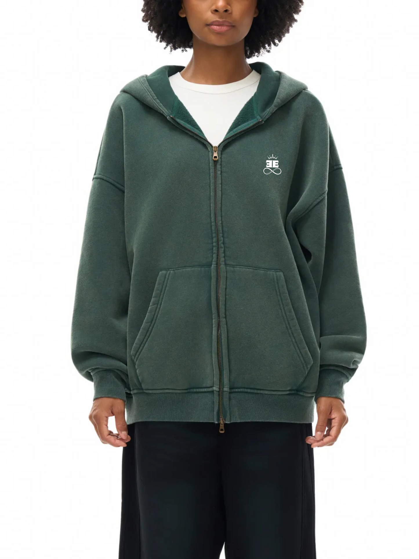 ESSNTIAL ELEMNTS Unisex 360G Snow Washed Zipped Hoodie - Essntial Elemnts
