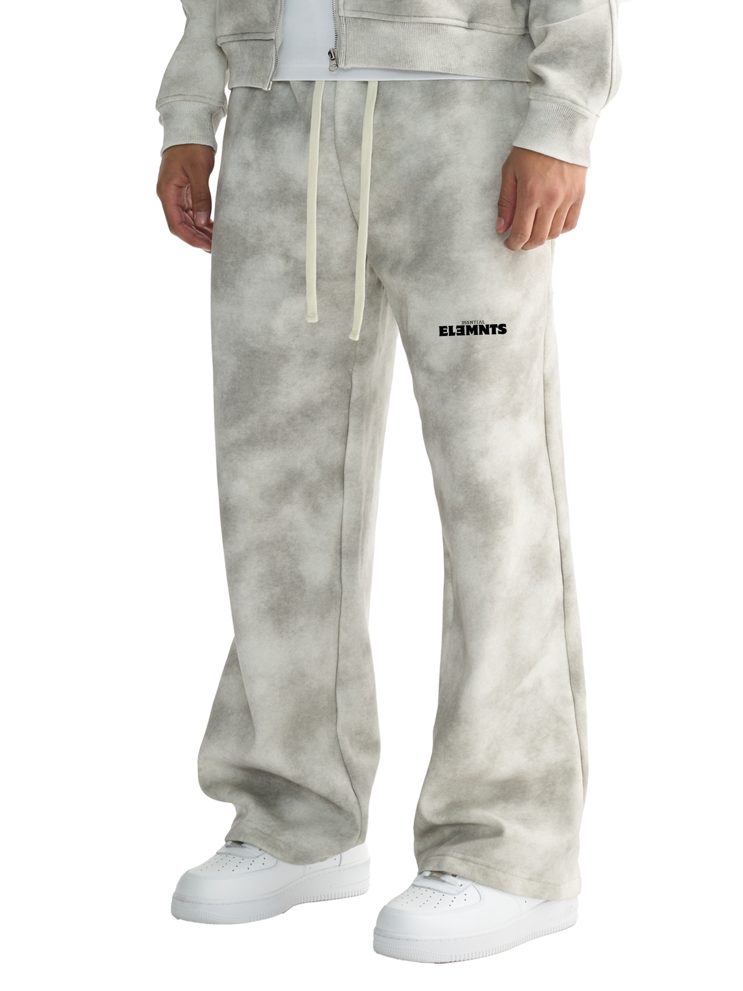 ESSNTIAL ELEMNTS Unisex 410G Dirty Washed Fleece Sweatpants