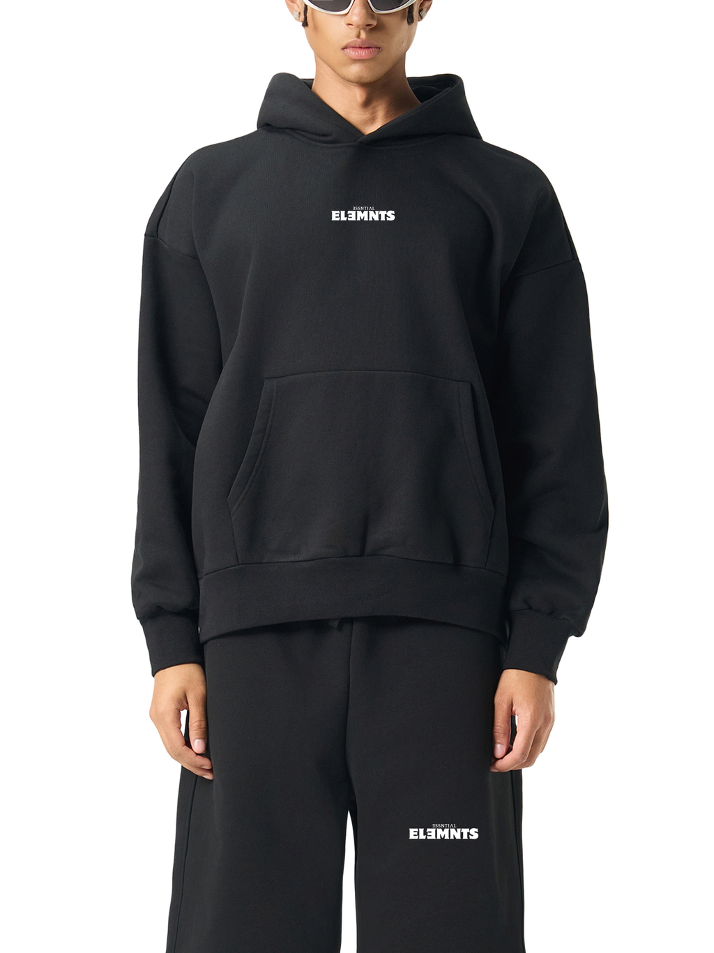 ESSNTIAL ELEMNTS 500G Heavyweight Oversized Fleece Hoodie - Essntial Elemnts