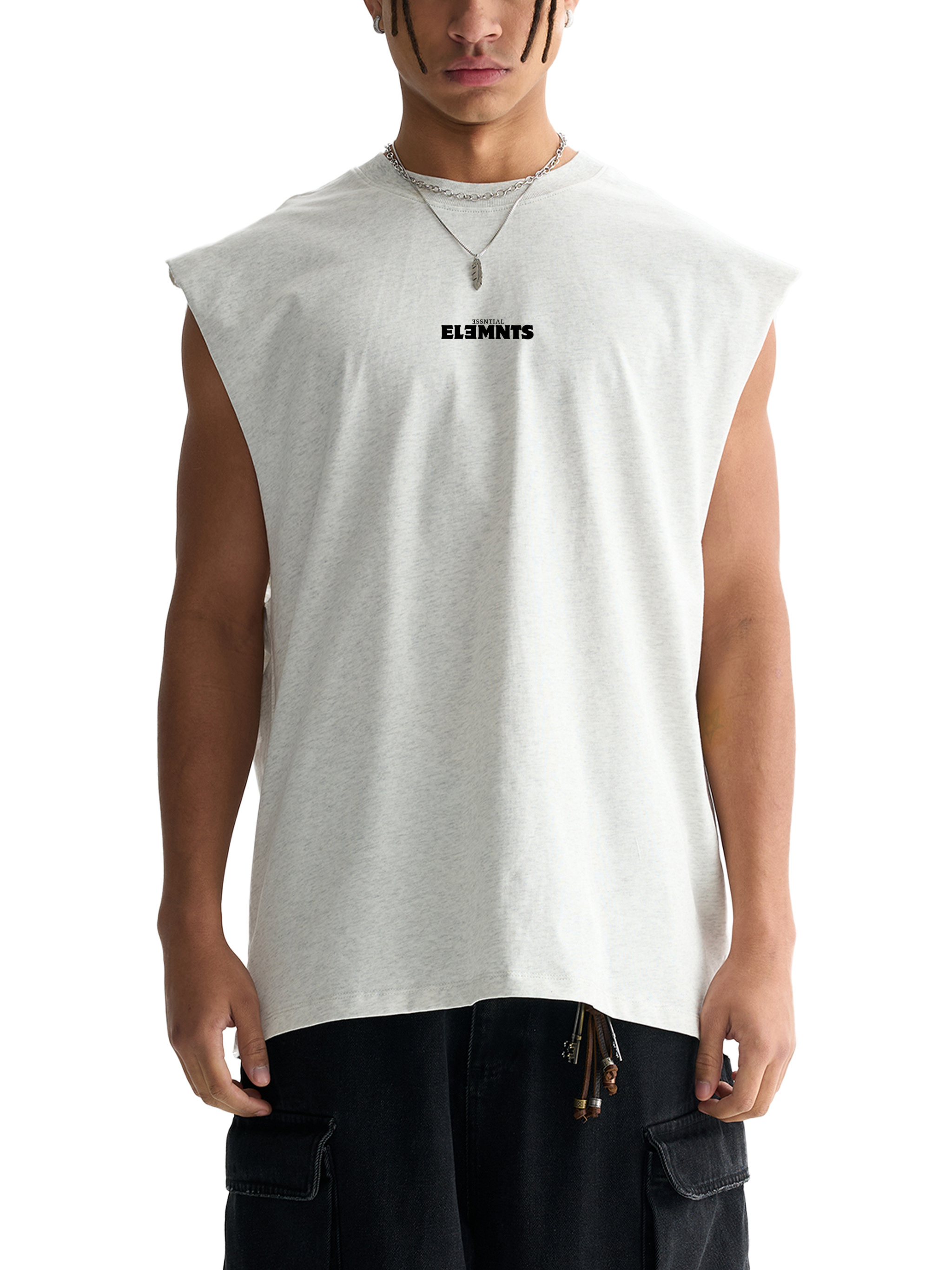 ESSNTIAL ELEMNTS Unisex 230G VT Washed Raw Edge Tank - Essntial Elemnts