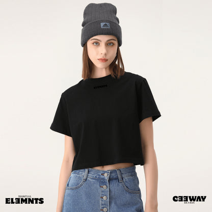 ƎSSNTIΛL ELƎMNTS Crop Top Y2K Baby Tee