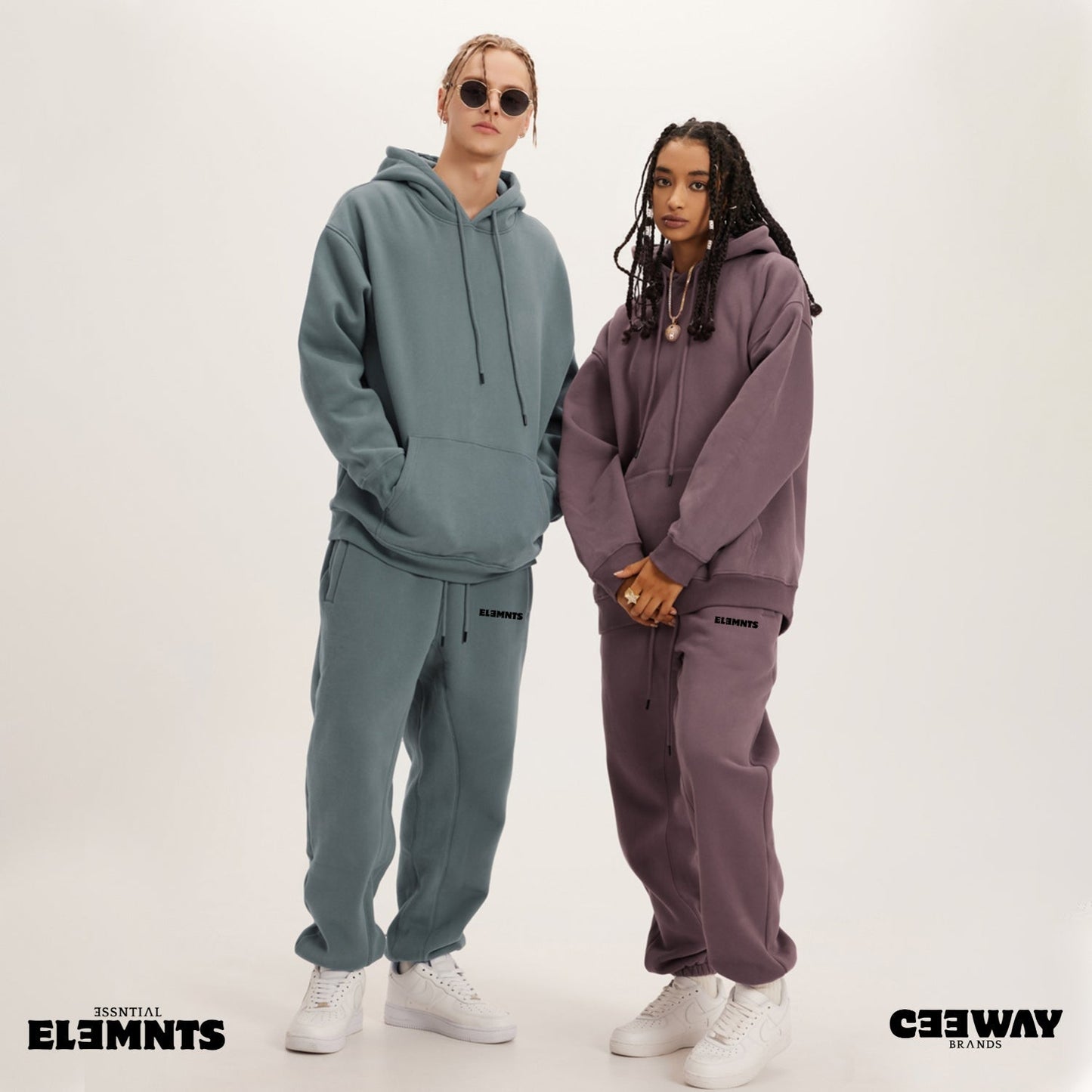 ƎSSNTIΛL ELƎMNTS Unisex Fleece Loose Joggers