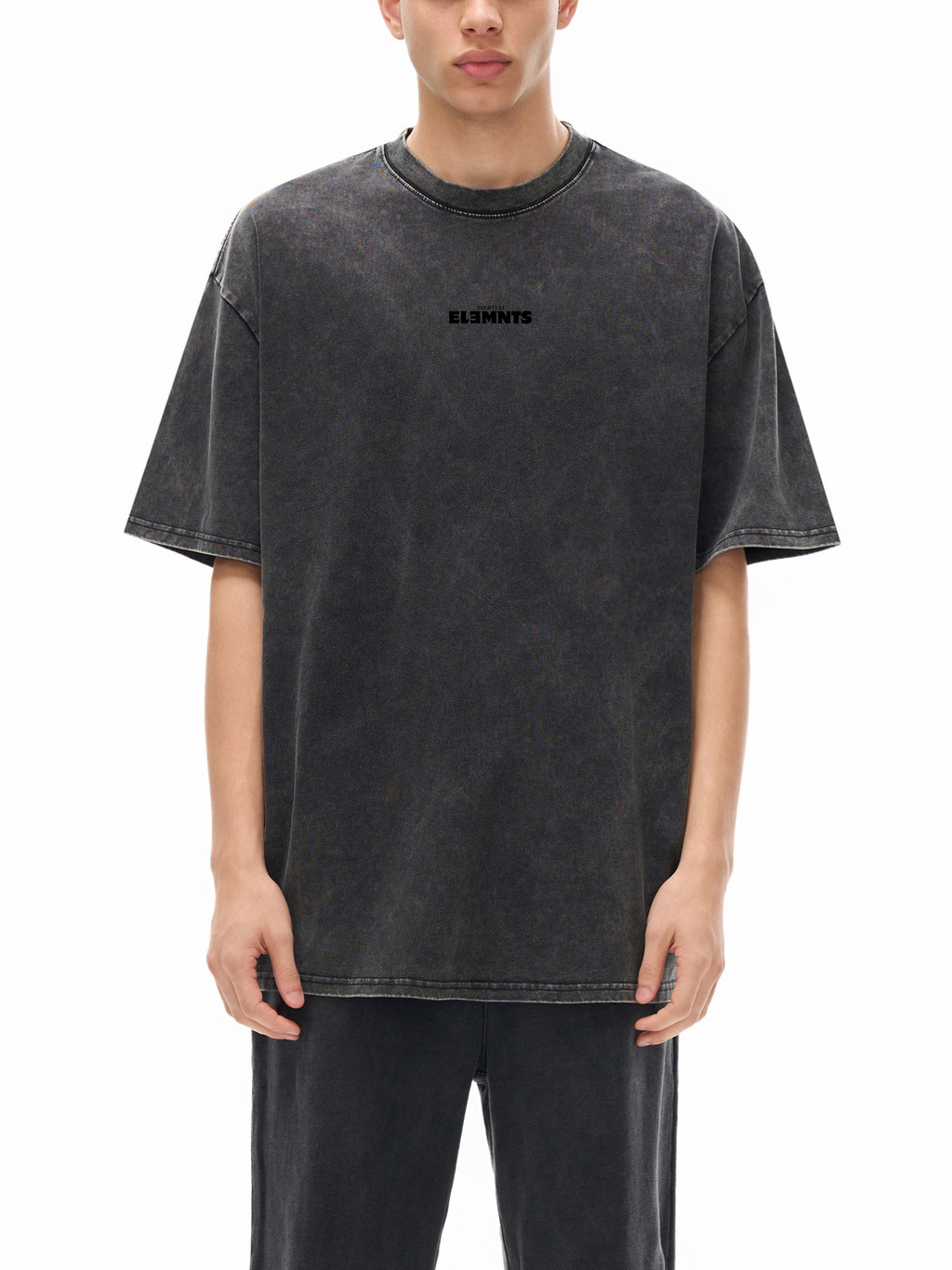 ESSNTIAL ELEMNTS Unisex 285G Heavyweight Snow Washed Tee - Essntial Elemnts