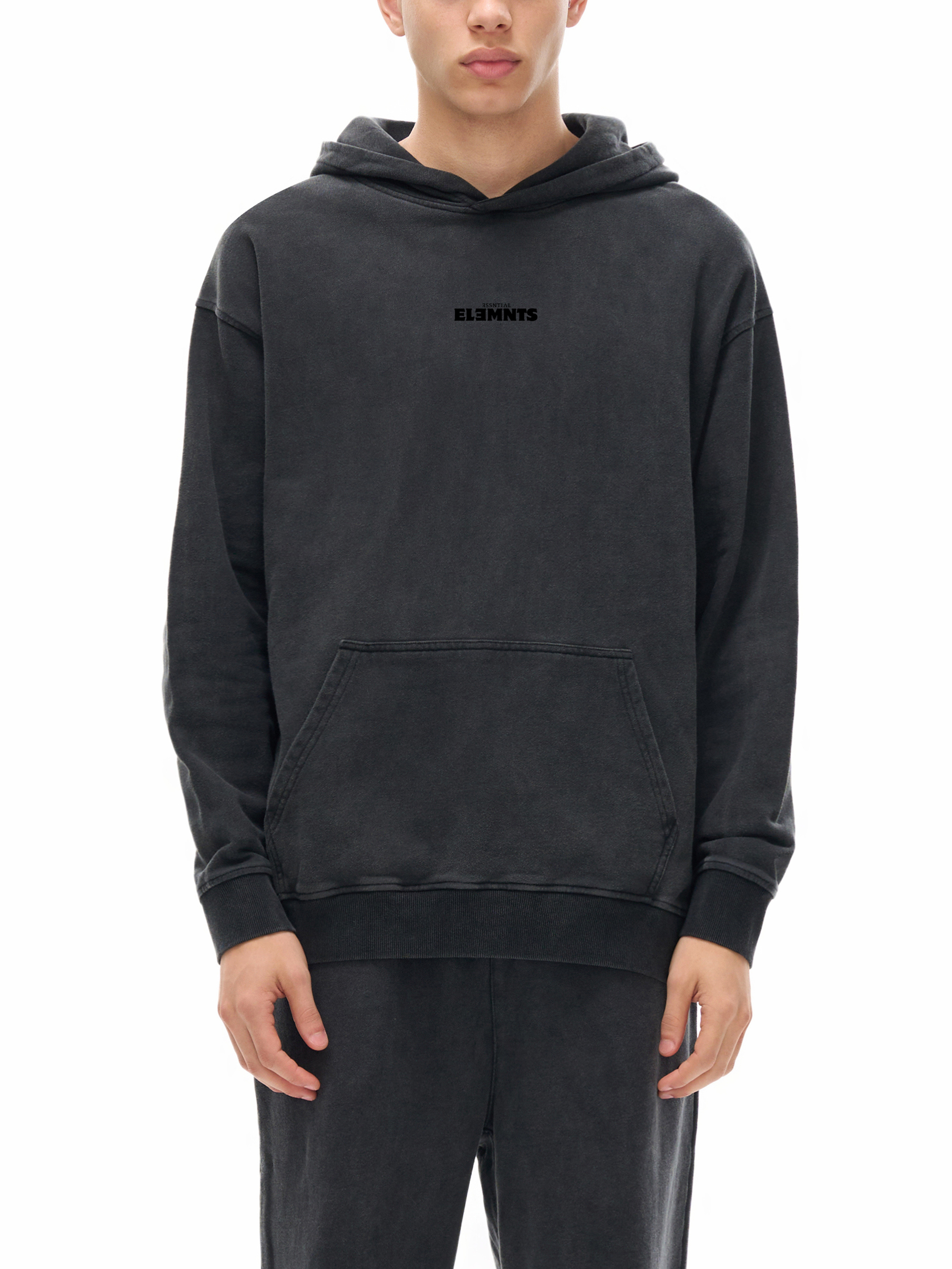 ESSNTIAL ELEMNTS 340G Eco Enzyme Washed Hoodie - Essntial Elemnts