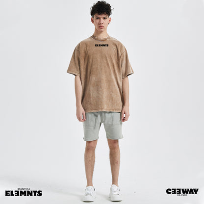 ƎSSNTIΛL ELƎMNTS Unisex Oversized Snow Wash Tee