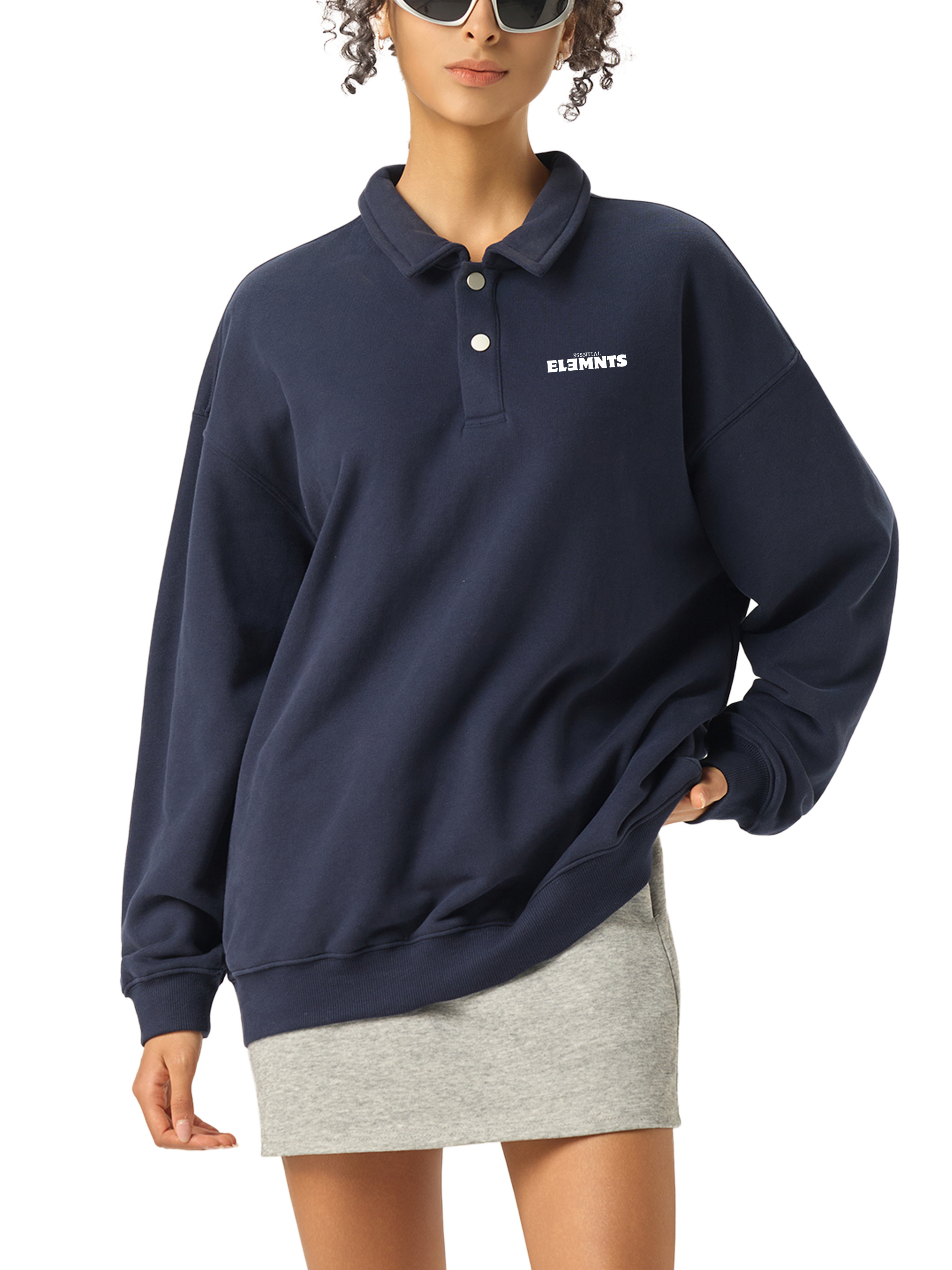 ESSNTIAL ELEMNTS 380G Heavy Polo Sweatshirt