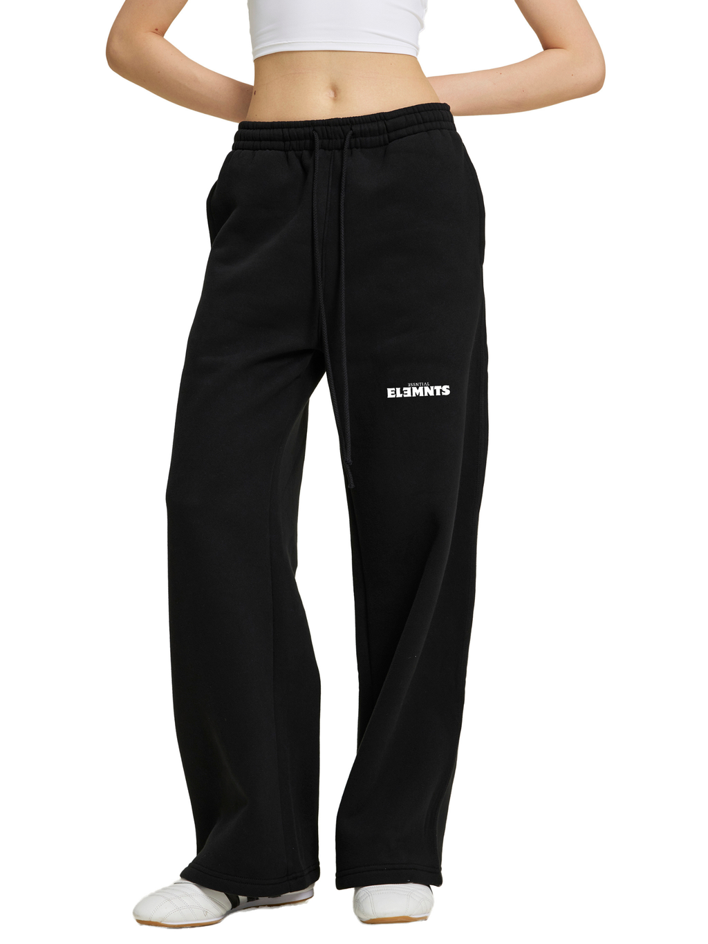 ESSNTIAL ELEMNTS Unisex 360G Fleece Drawstring Loose Straight-Leg Sweatpants - Essntial Elemnts