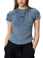 ESSNTIAL ELEMNTS Women's 280G VT Wash Bodycon Tee - Essntial Elemnts