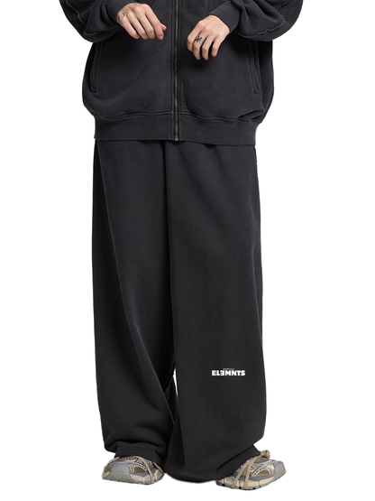 ESSNTIAL ELEMNTS Unisex 420G Snow-Washed Tape Raw-Edge Sweatpants - Essntial Elemnts