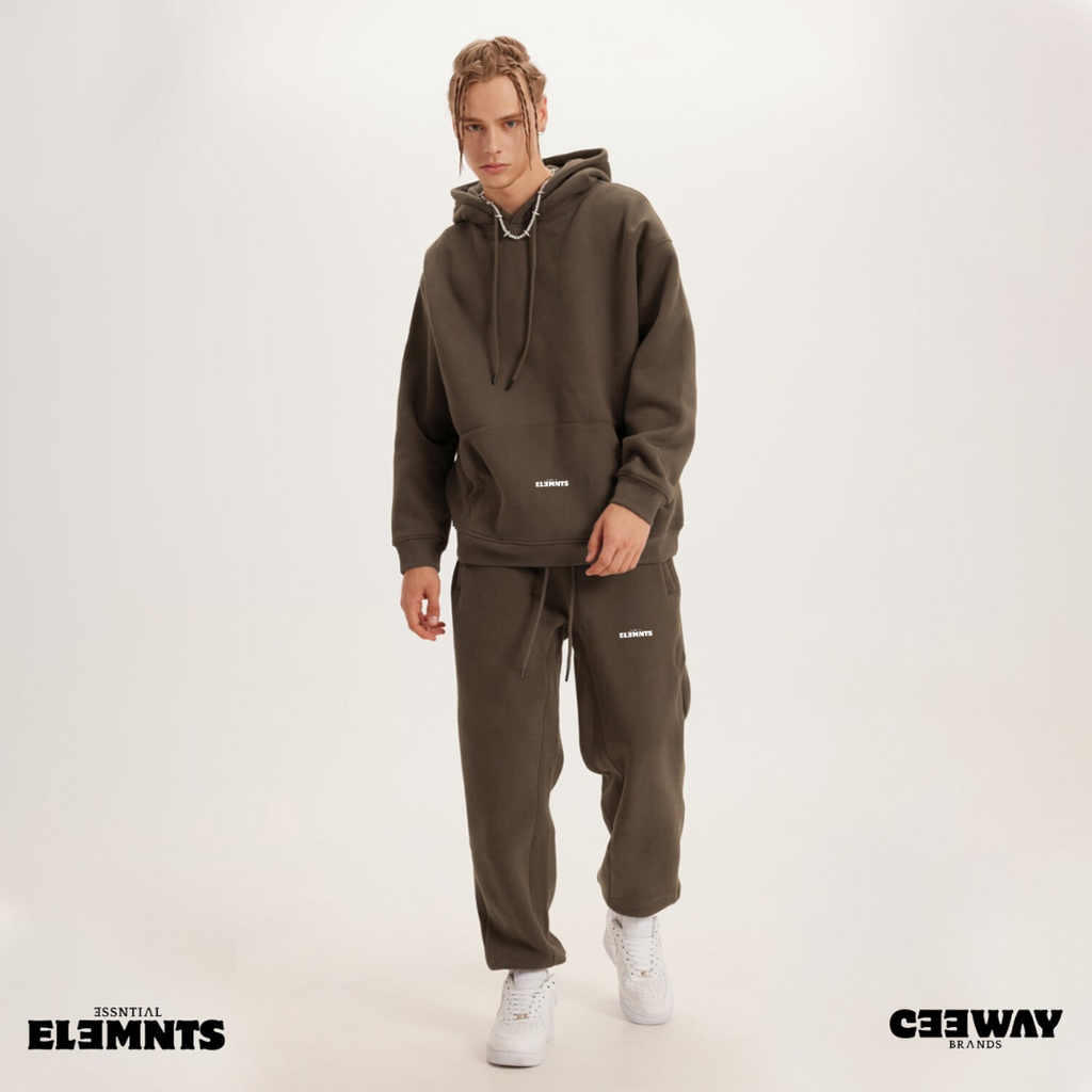 ESSNTIAL ELEMNTS Unisex 345G Fleece Loose Joggers - Essntial Elemnts