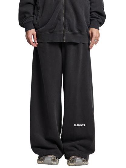 ESSNTIAL ELEMNTS Unisex 420G Snow-Washed Tape Raw-Edge Sweatpants - Essntial Elemnts