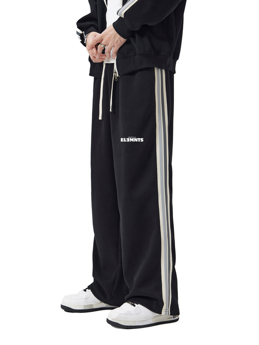 ESSNTIAL ELEMNTS Unisex 340G Contrast Side-Stripe Straight-Leg  Pants