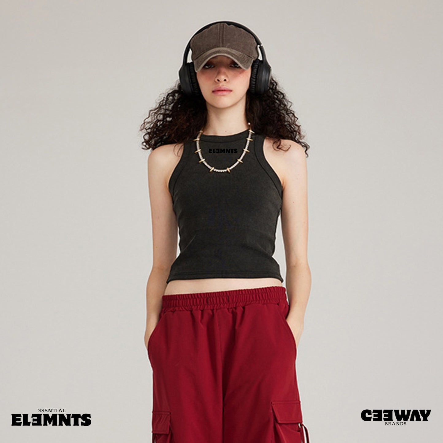 ƎSSNTIΛL ELƎMNTS Snow Wash Classic Tank Vest