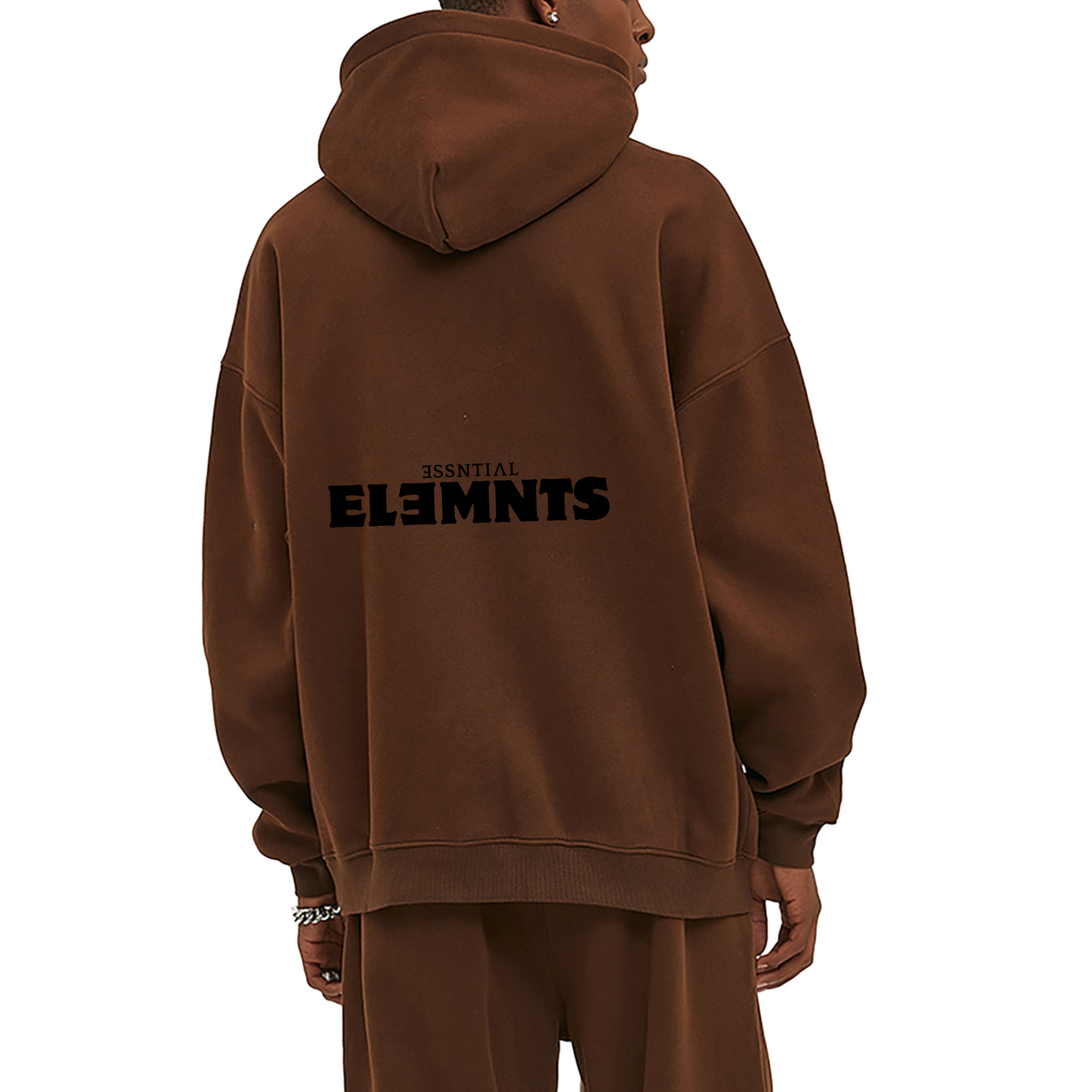 ƎSSNTIΛL ELƎMNTS Unisex 350G OS Solid Color Fleeced Hoodie