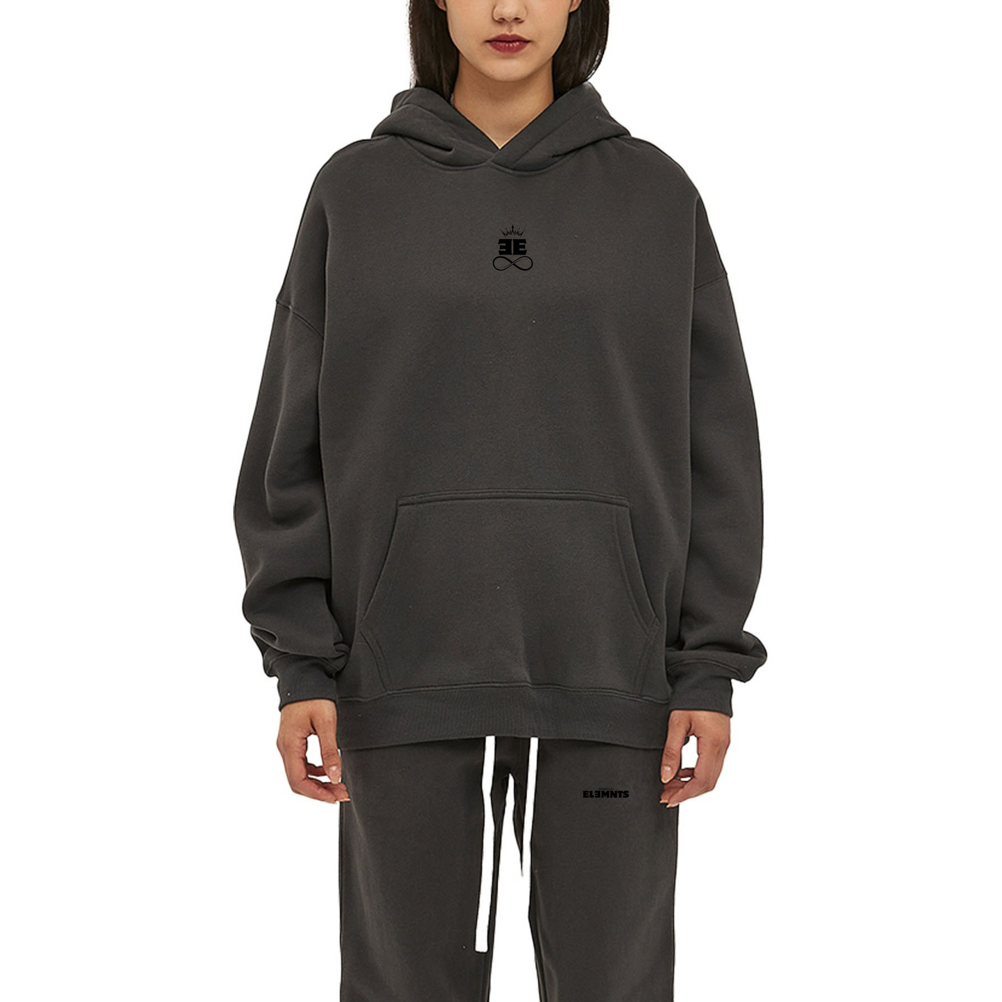 ƎSSNTIΛL ELƎMNTS Unisex 350G OS Solid Color Fleeced Hoodie