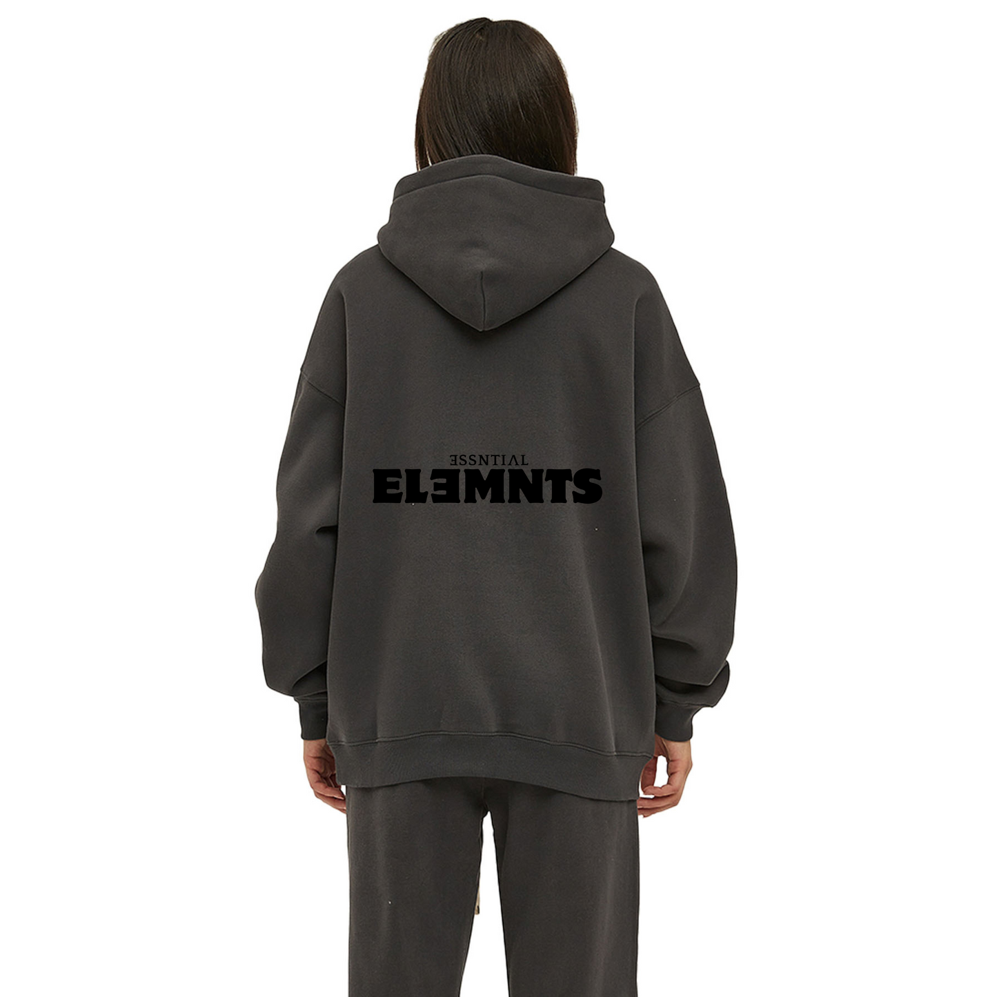 ƎSSNTIΛL ELƎMNTS Unisex 350G OS Solid Color Fleeced Hoodie