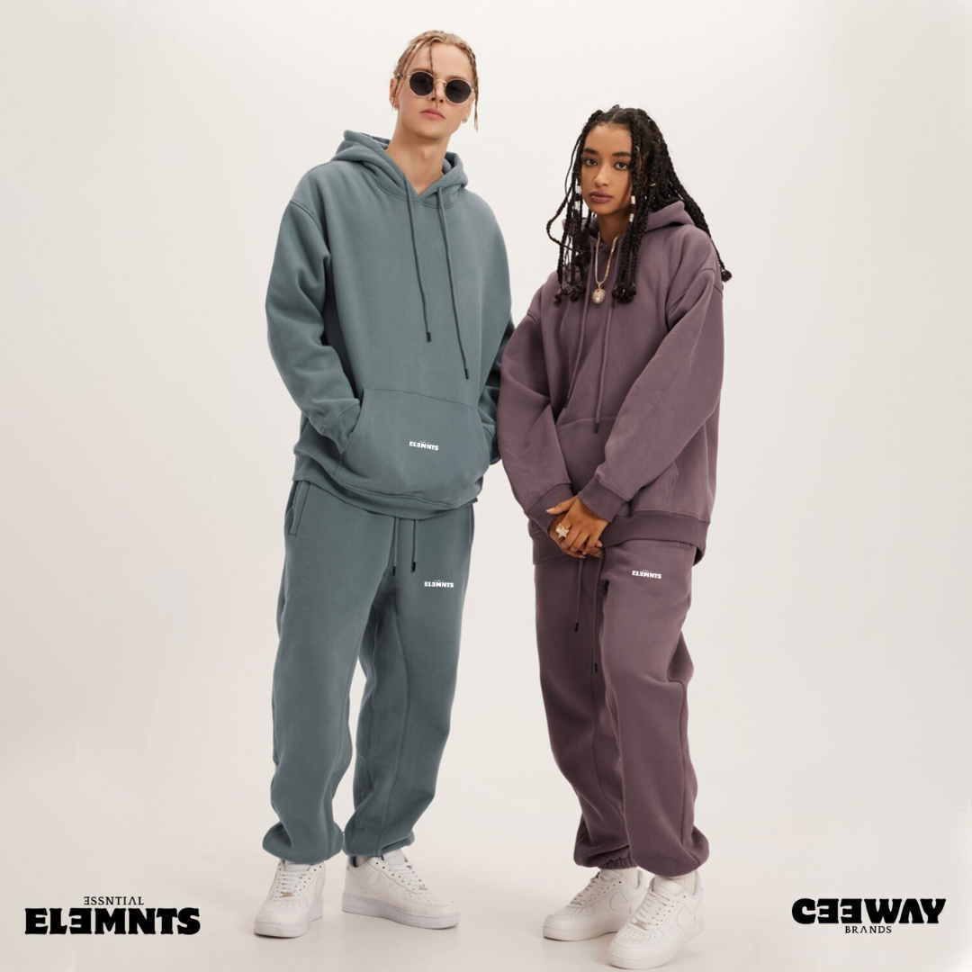 ƎSSNTIΛL ELƎMNTS Unisex 345G Fleece Loose Joggers