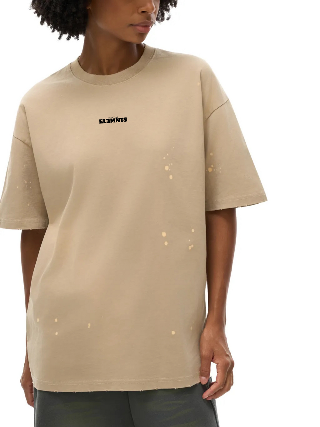ESSNTIAL ELEMNTS Unisex 250G Paint Splatter Faded Tee - Essntial Elemnts