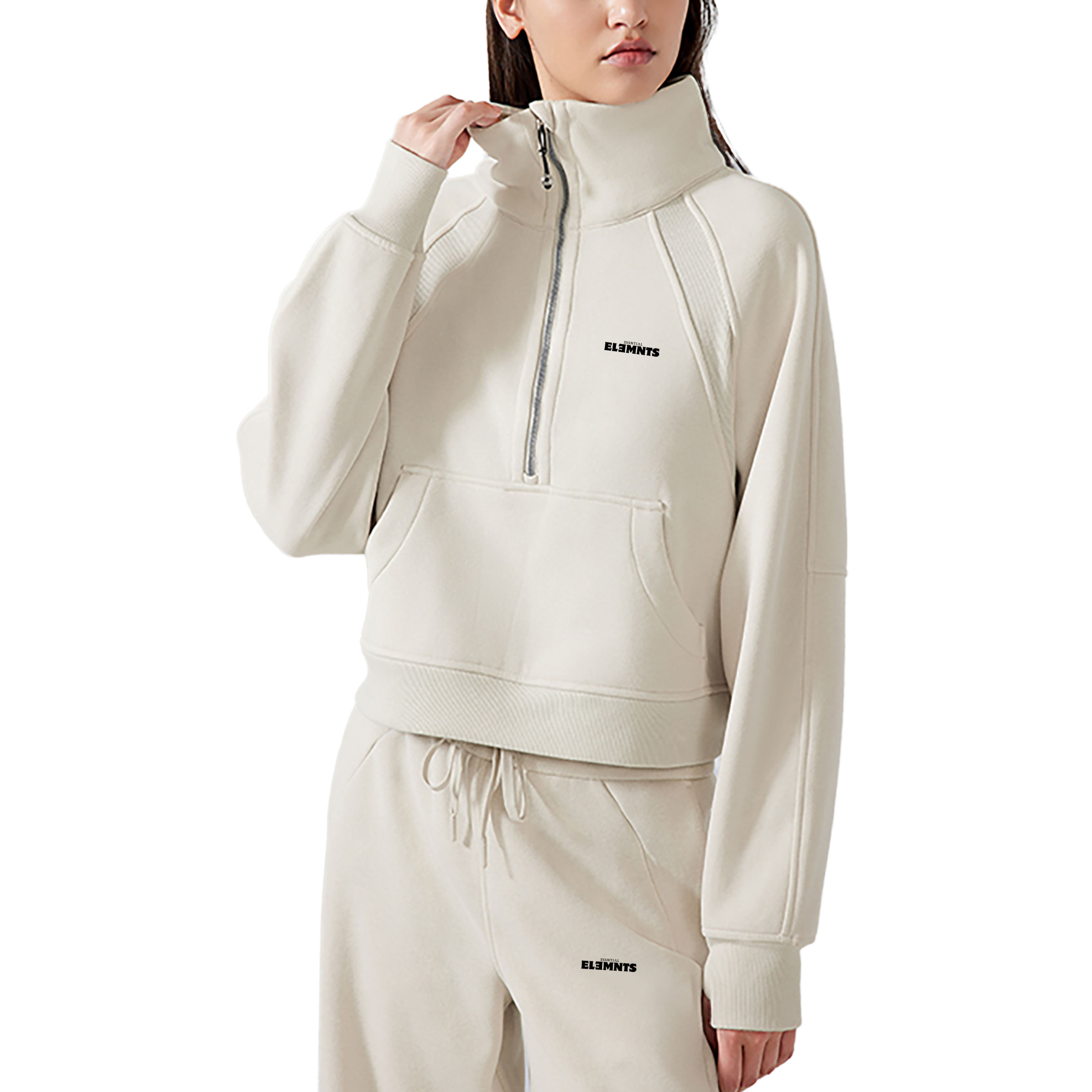 ESSNTIAL ELEMNTS Women's 320G Cropped Street Sweatshirt - Essntial Elemnts