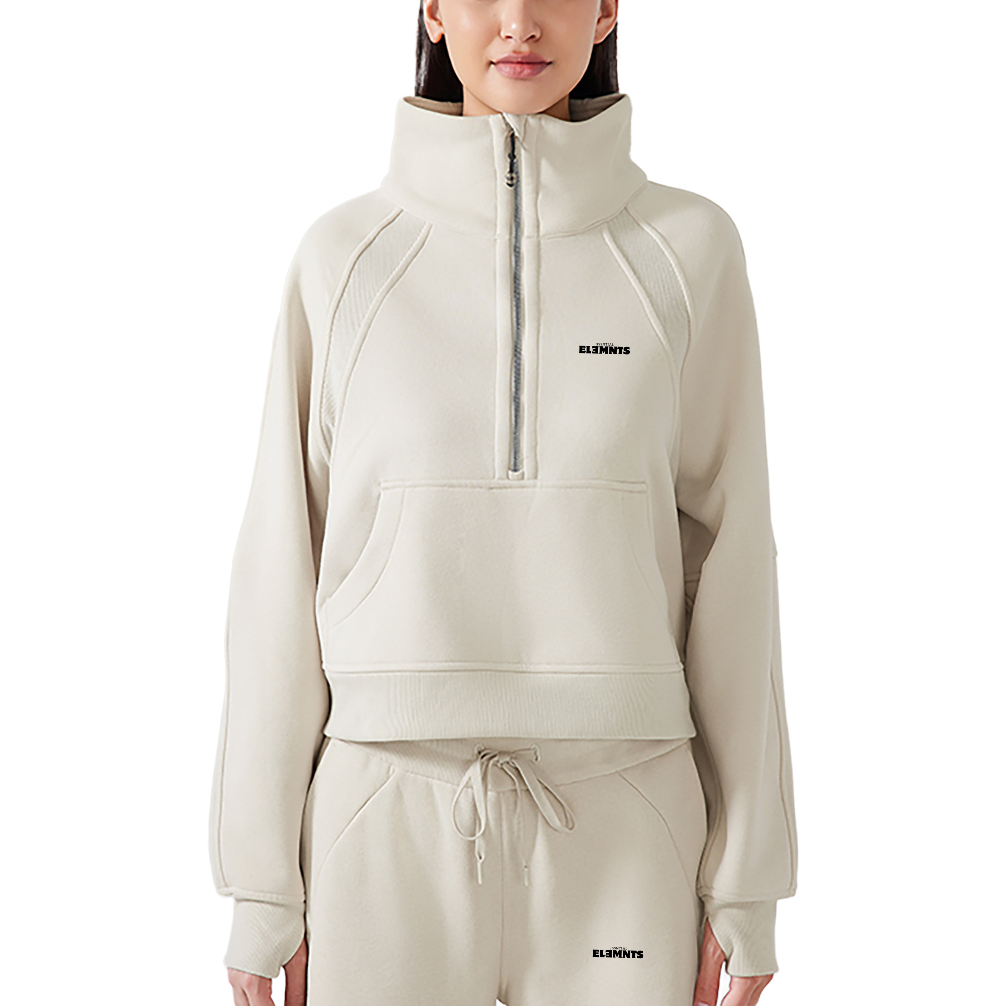 ESSNTIAL ELEMNTS Women's 320G Cropped Street Sweatshirt - Essntial Elemnts