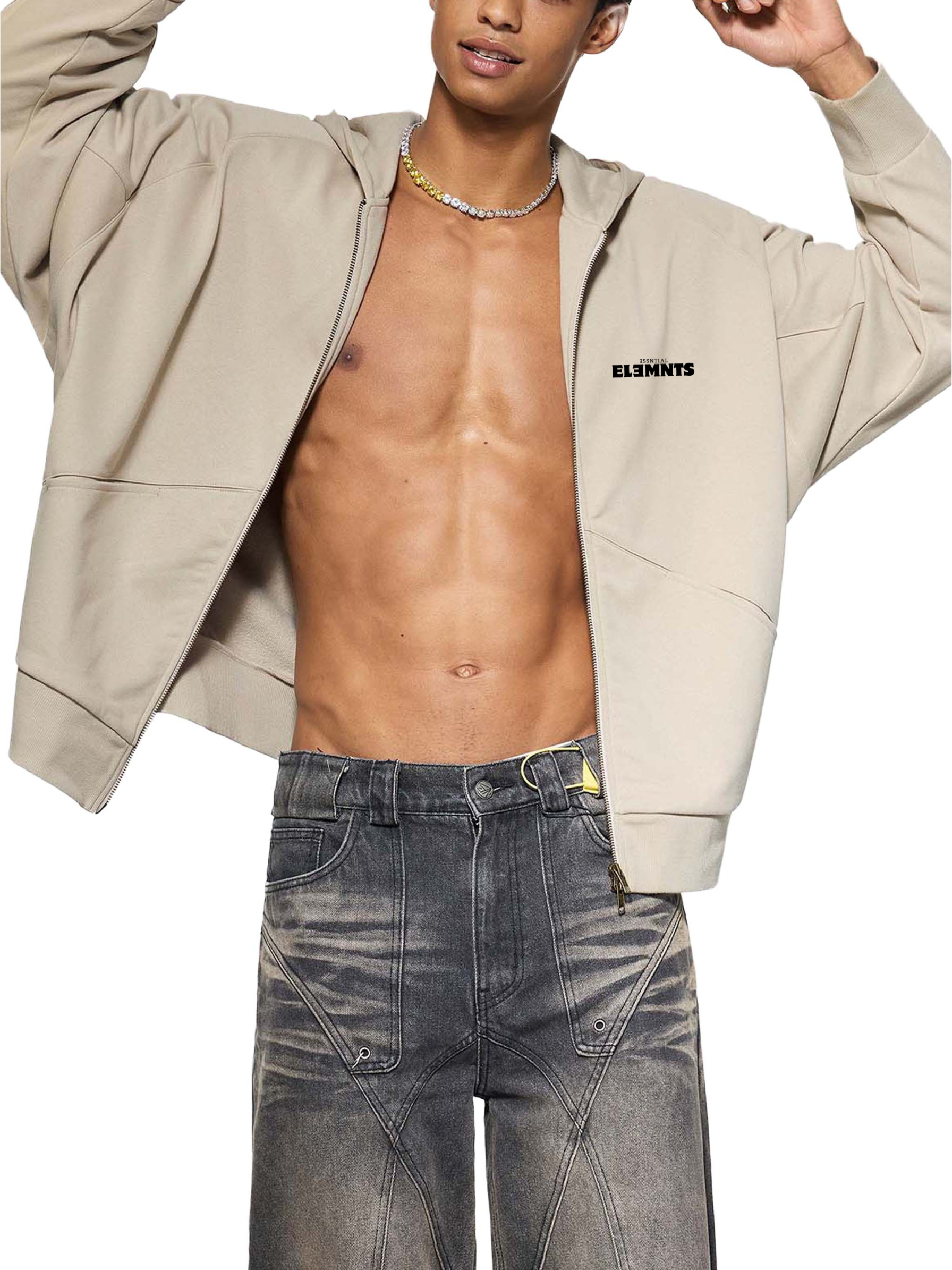 ESSNTIAL ELEMNTS 365G Dolman Sleeve Zipped Fleece Hoodie