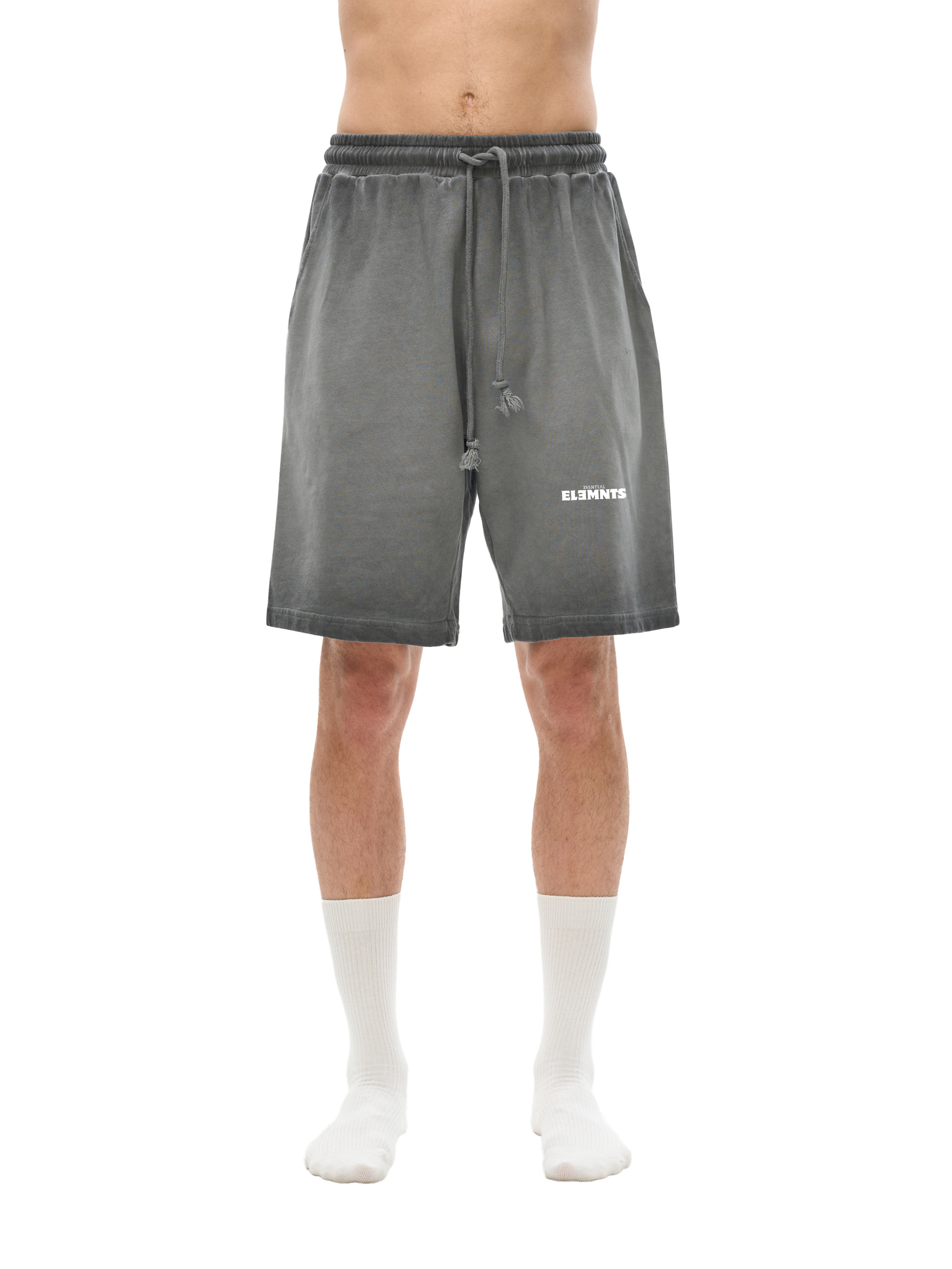 ESSNTIAL ELEMNTS Unisex 350G Reverse Dyed Sweatshorts - Essntial Elemnts
