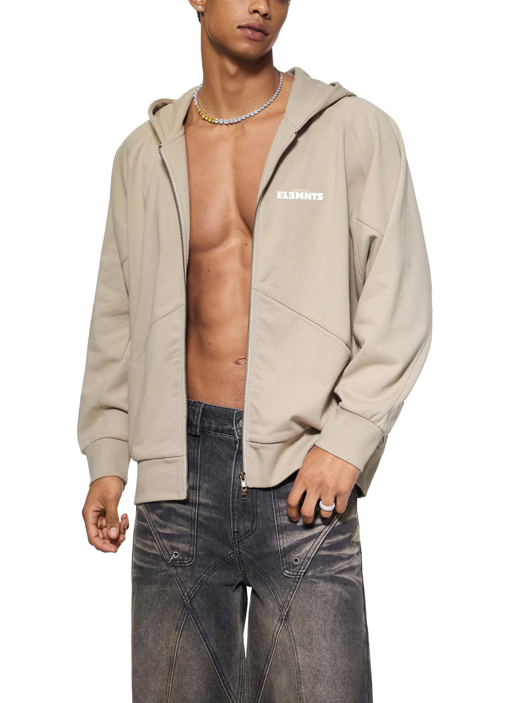 ESSNTIAL ELEMNTS 365G Dolman Sleeve Zipped Fleece Hoodie