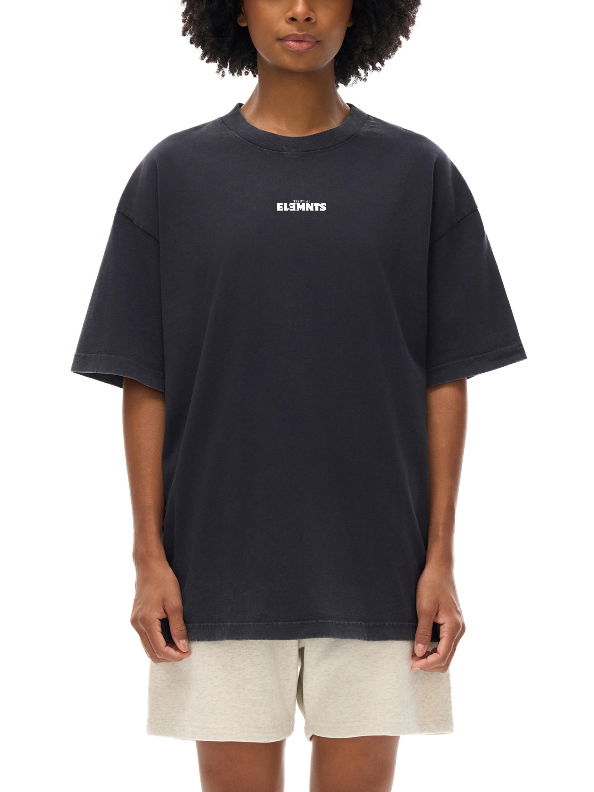 ESSNTIAL ELEMNTS Unisex 250G Reverse Dyed Tee - Essntial Elemnts