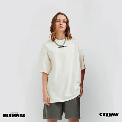 ƎSSNTIΛL ELƎMNTS Unisex Drop Shoulder Stone Wash Tee