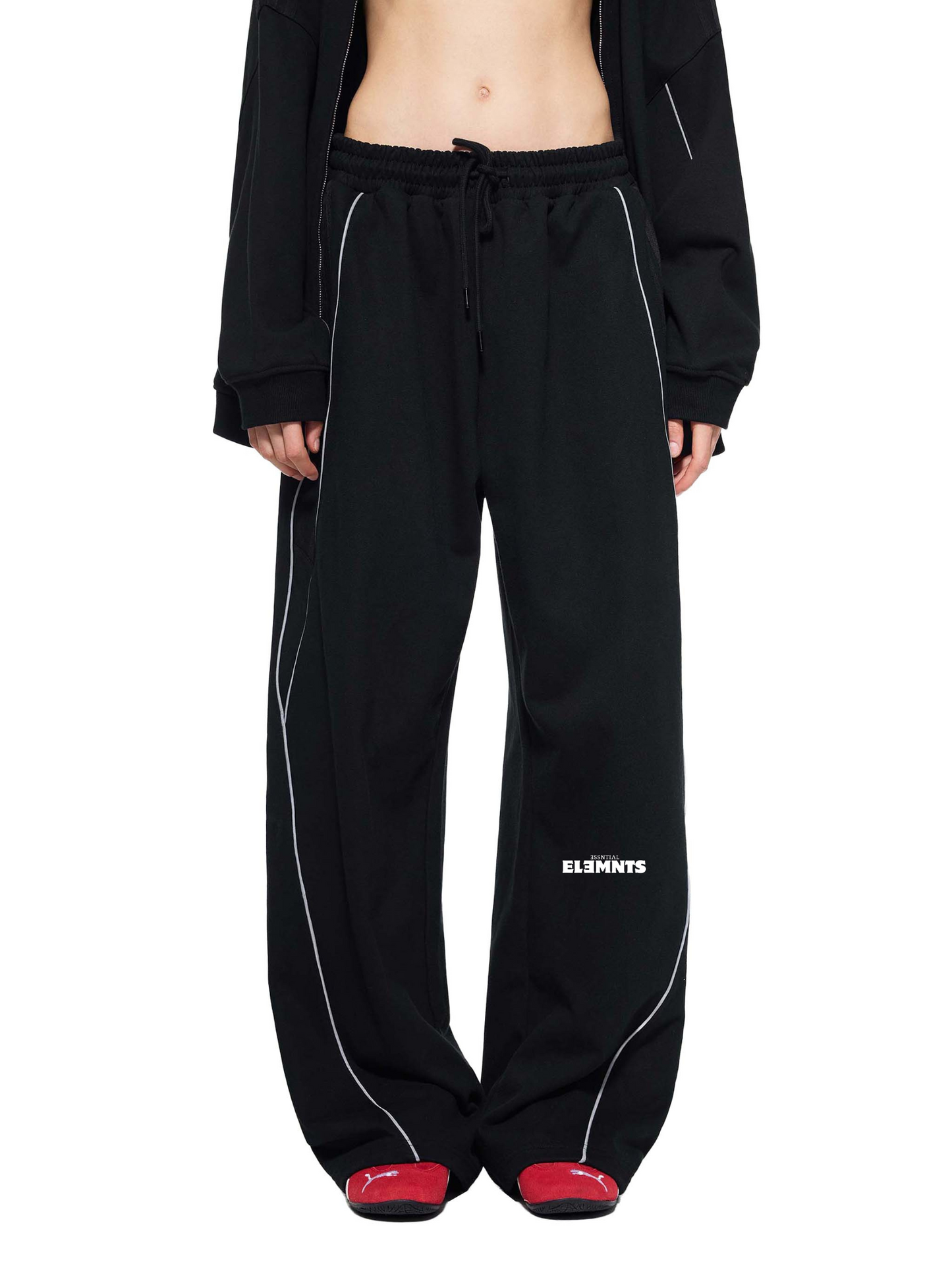 ESSNTIAL ELEMNTS Unisex 365G Reflection Striped Straight-Leg Sweatpants