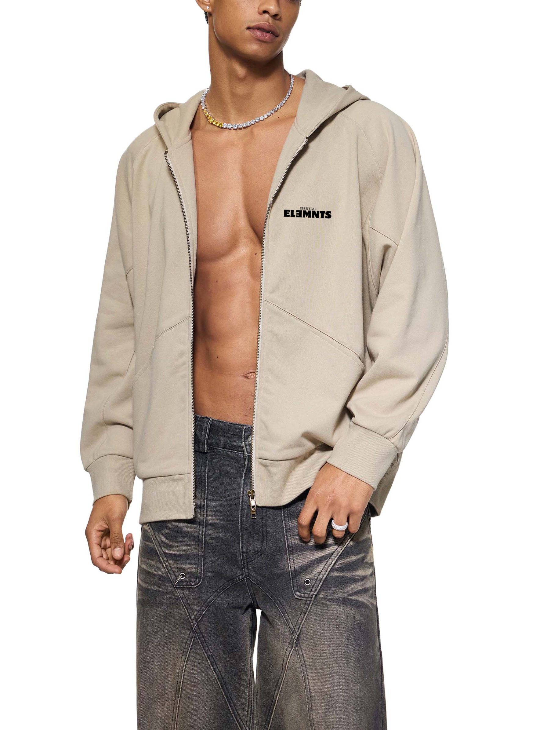 ESSNTIAL ELEMNTS 365G Dolman Sleeve Zipped Fleece Hoodie