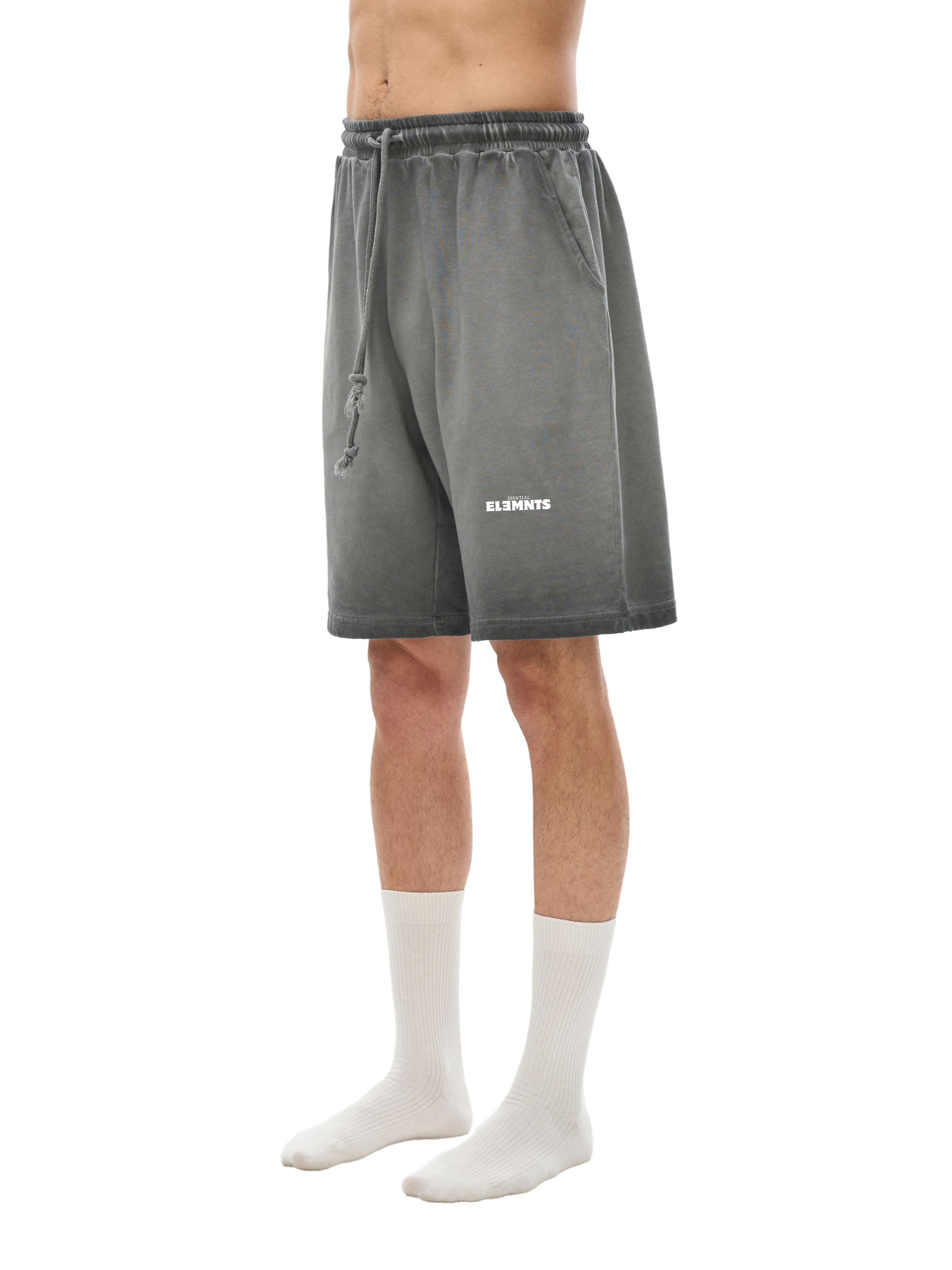 ESSNTIAL ELEMNTS Unisex 350G Reverse Dyed Sweatshorts - Essntial Elemnts