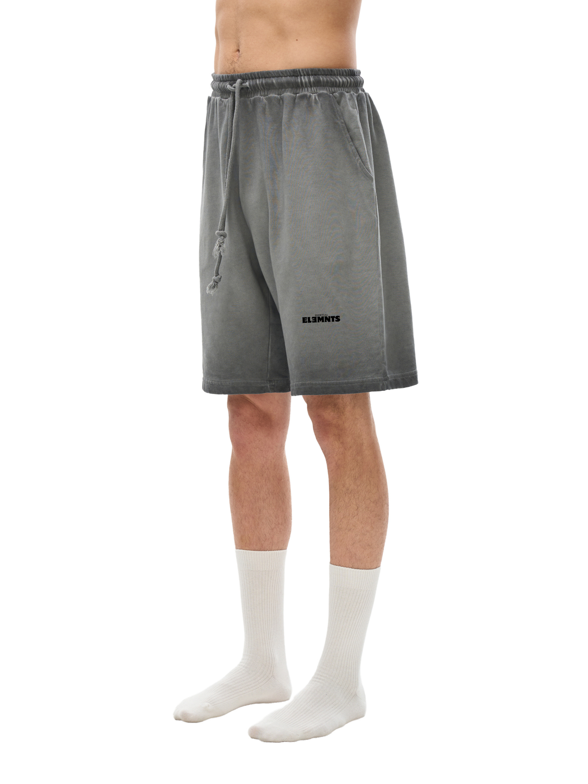 ESSNTIAL ELEMNTS Unisex 350G Reverse Dyed Sweatshorts - Essntial Elemnts