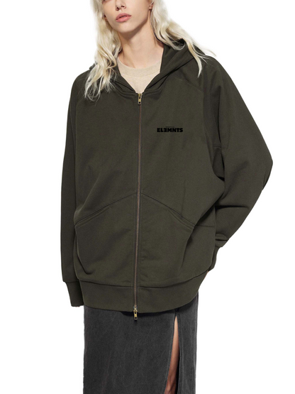 ESSNTIAL ELEMNTS Unisex 365G Dolman Sleeve Zip-Through Fleece  Hoodie