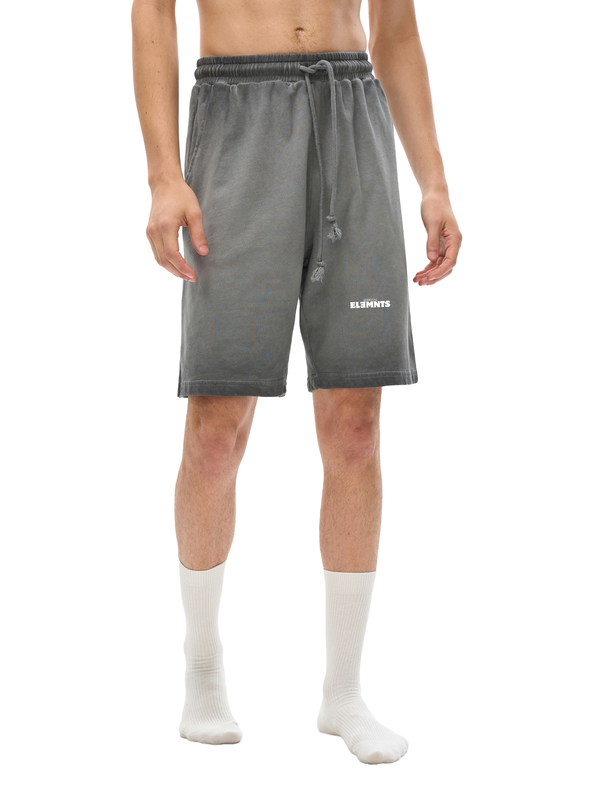 ESSNTIAL ELEMNTS Unisex 350G Reverse Dyed Sweatshorts - Essntial Elemnts