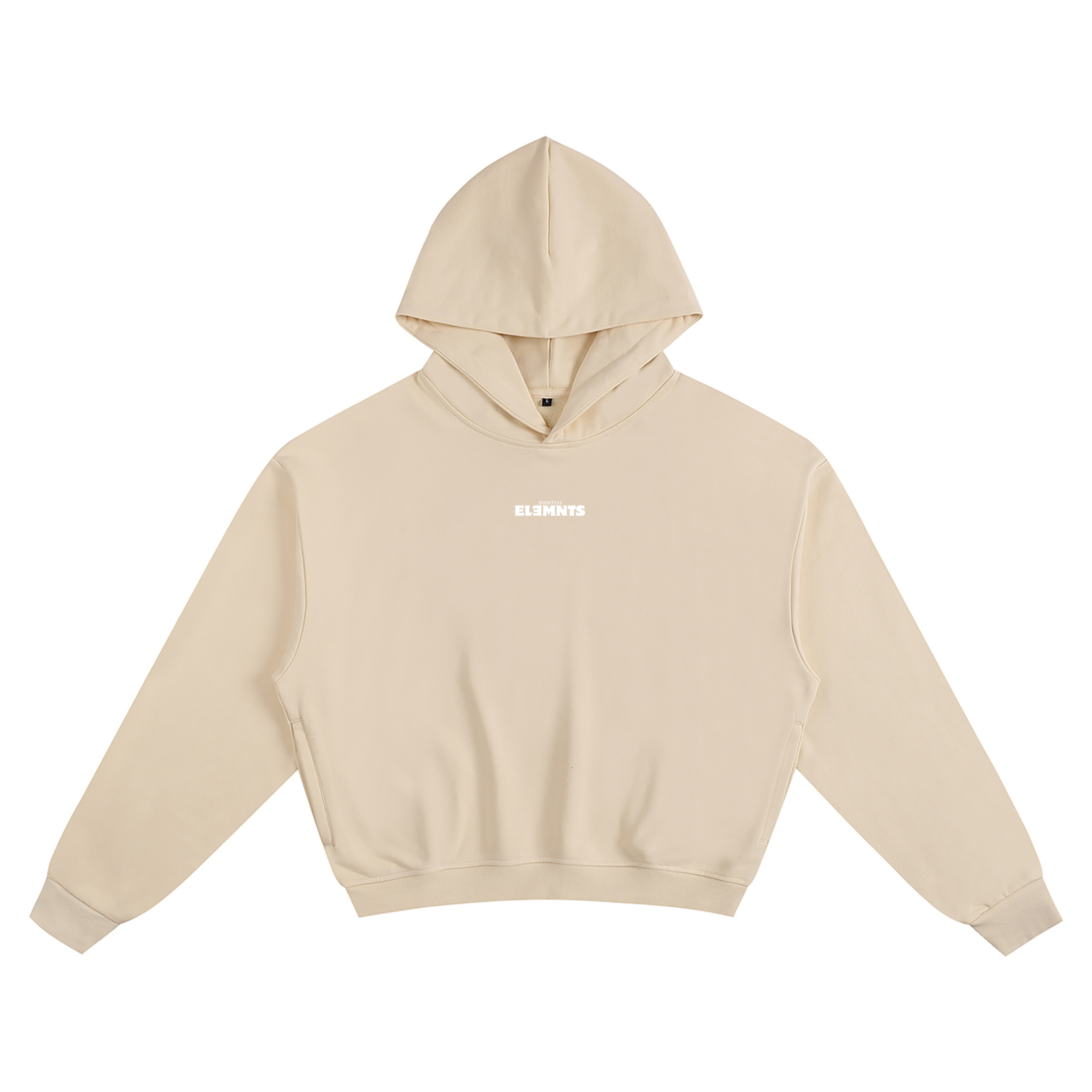 ESSNTIAL ELEMNTS Unisex 400G Solid Color Boxy Hoodie - Essntial Elemnts