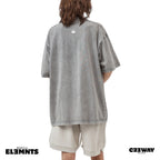 ESSNTIAL ELEMNTS Acid Wash Unisex Oversize Tee - Essntial Elemnts